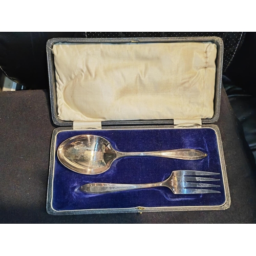 278 - Silver Plated Serving Set In Case