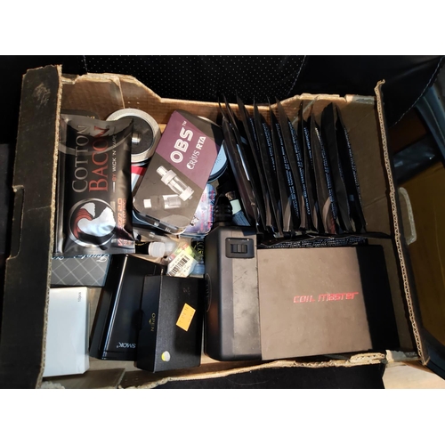 291 - Box Of Vaping Tools & Accessories For Building Custom Vapes Including Smok Cube I I & Loads More