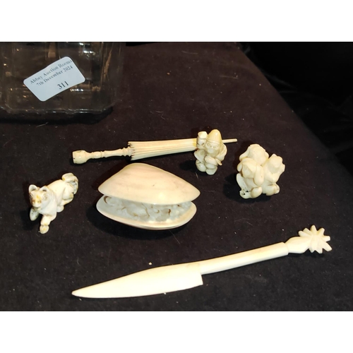 311 - Selection Of Bone & Stone Items Including A Stanhope