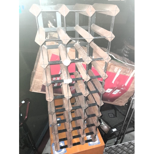 34 - Wooden Wine Rack