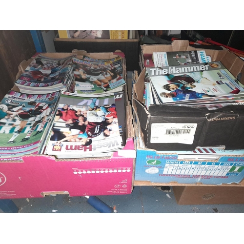 97 - Approx 345 West Ham Football Home Programmes 1981-2018, Mainly 90'S & Early 2000'S In 3 Boxes