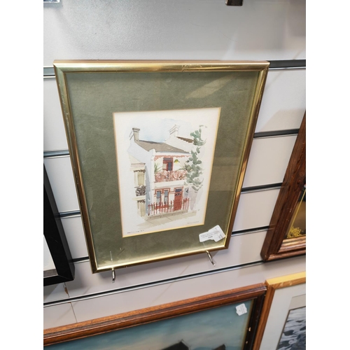 108 - 2 Framed Watercolours Of Houses