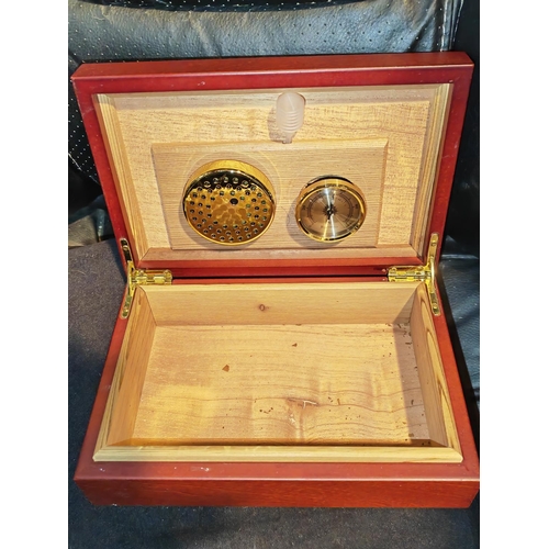 285 - Humidor Cigar Box Plus A Diptyque French Perfume Set In Box