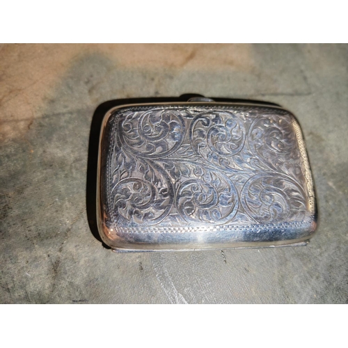 395 - Silver Cigarette Case Birmingham 1928