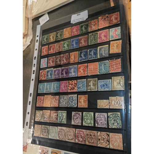 608 - Double Sided Card Of Old French Stamps