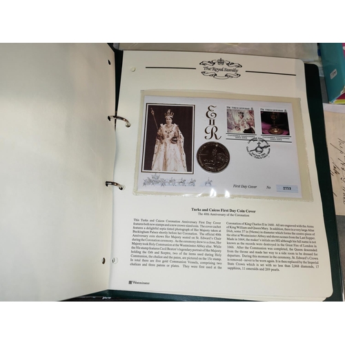 616 - Folder Of Royal Family Covers With Coins