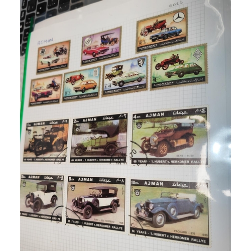 633 - Pages Of Car Stamps (Double Sided)