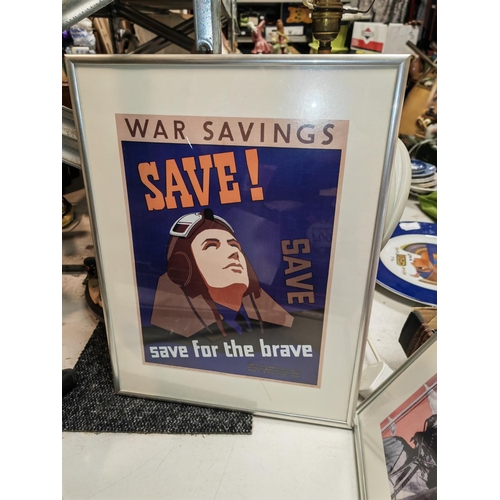 432 - 2 Framed War Posters