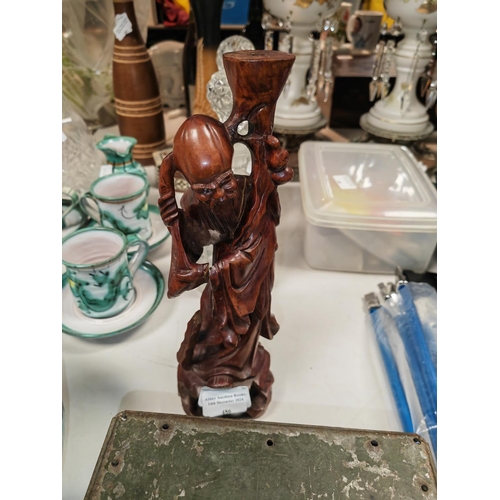 486 - Wooden Carved Oriental Man