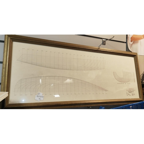 552 - Framed Graphics Print Of A 47Ft Fast Cruising Yacht