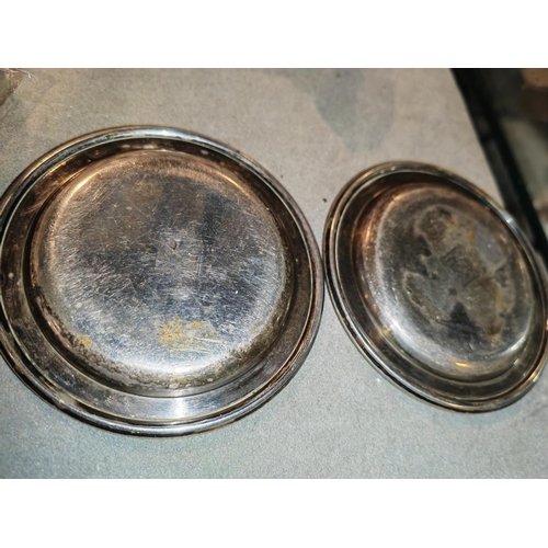 324 - Pair Of Silver Plated V.Zwanenburg Pin Dishes