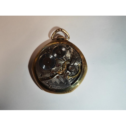 338 - Waltham 14Ct Gold Gilled Cased Dress Pocket Watch 1936 17 Jewels Working When Listed