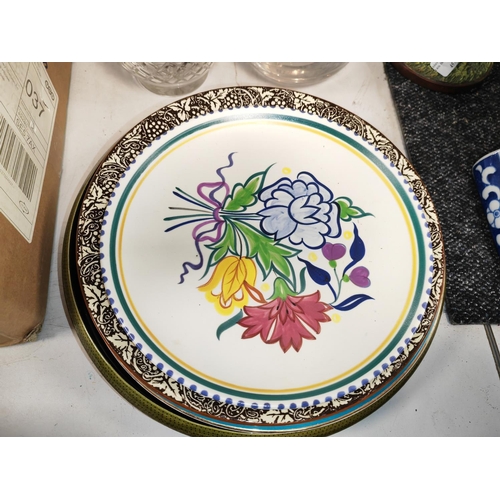 458 - Selection Of Ceramic Plates Including Disney, Royal Doulton, Poole, Quimper Etc