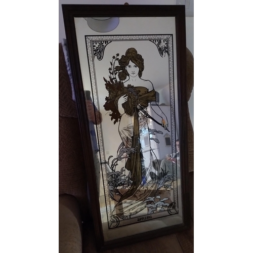 549 - Tall Mucha Spring Mirror