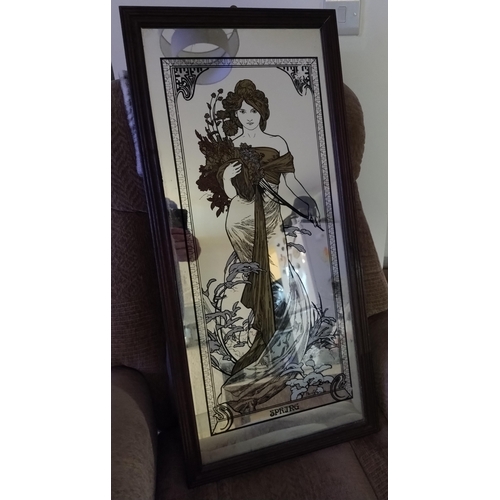 549 - Tall Mucha Spring Mirror