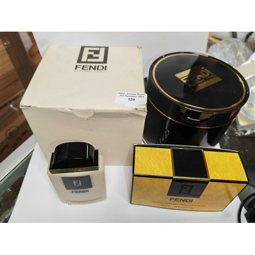 120 - Fendi Parfums In Box Black Handled Case Aside, Perfumed Shop - Perfumed Body Lotion