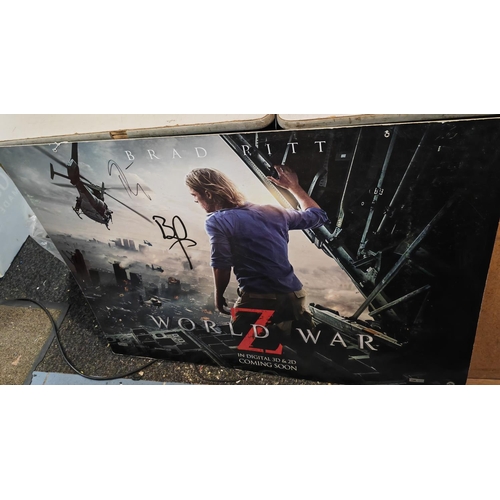 230 - Large World War Z Sign With Signature