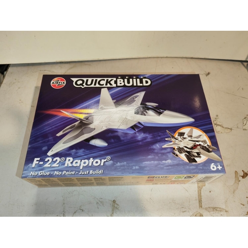 3 - Airfix Quick Build F-22 Raptor Kit Unused In Box