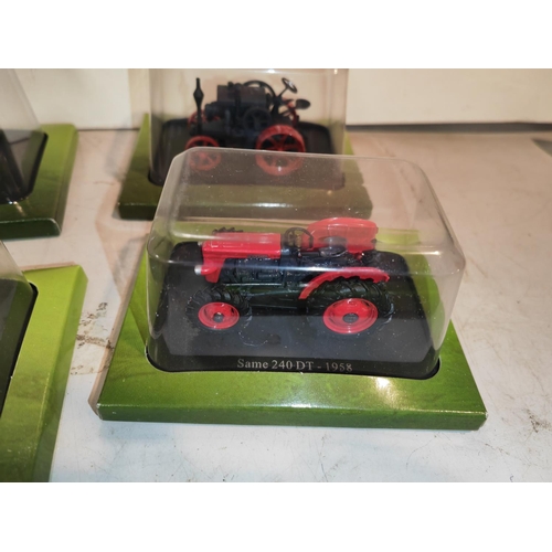 15 - Crate Of 8 Hatchette Partworks Various Diecast Tractors Including Massey Fergusson, Bubba, Renault E... 