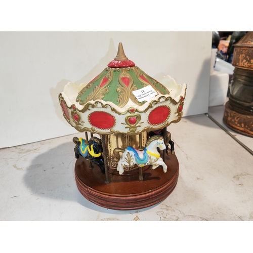 22 - Waco Japanese Battery Operated Carousel Needs Batteries