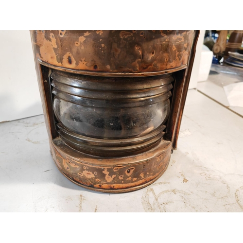 23 - Vintage Large Electric Converted Copper Ships Lantern