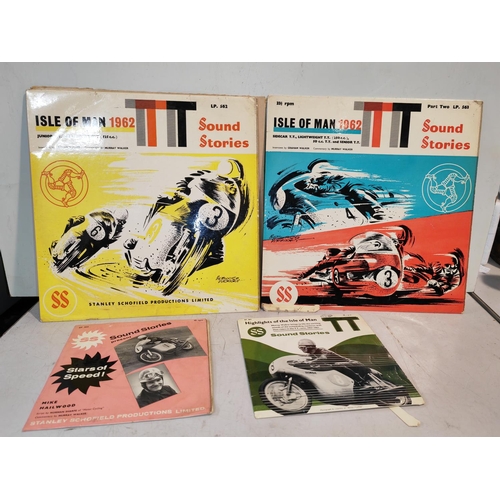 358 - 4 Isle Of Man 1962 Tt Sound Stories, 2 Lp'S, 2 Singles