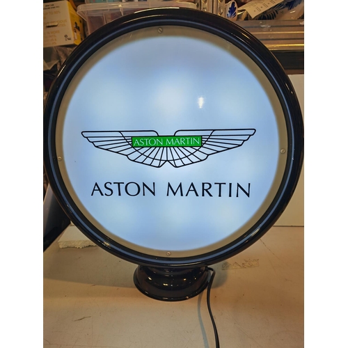 369 - Modern Aston Martin Petrol Globe Light Working