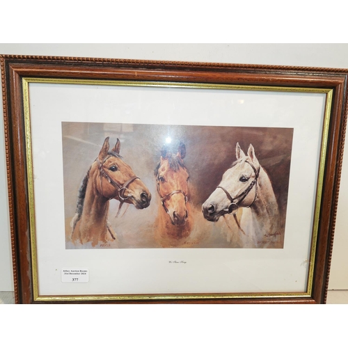 377 - Framed Print Of The Three Kings (Arkle/Red Rum And Desert Orchid)