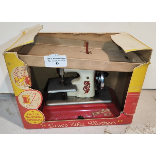 53 - Vintage Little Betty Senior Sewing Machine - Tin Plate Working