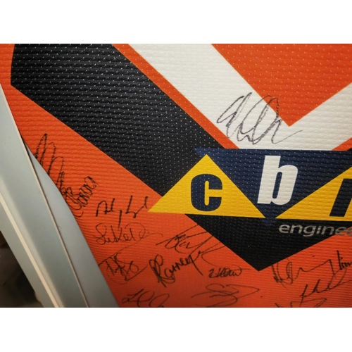 60 - Castleford Tigers Signed Rugby Shirt Framed