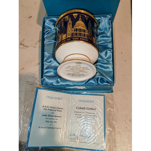 81 - Coalport Wedding Prince Charles & Diana 1981 Cup With Certificate Ltd Edition 1741 Of 2000 Boxed