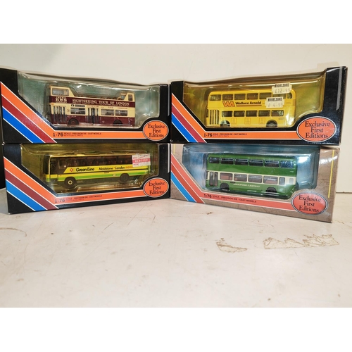 386 - 4 Boxed Efe Diecast Buses Numbers 29606, 26604, C26101, 20418