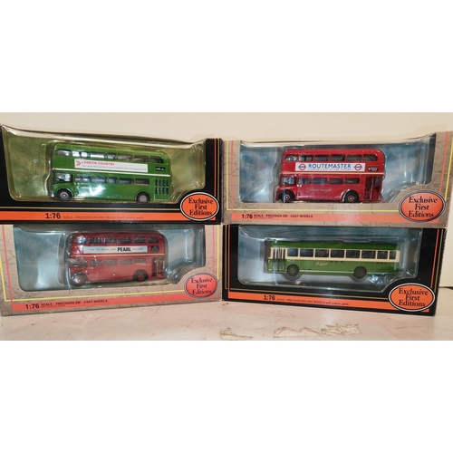 397 - 4 Boxed Efe Diecast Buses No'S 30303, 25207, 25602, 15635B