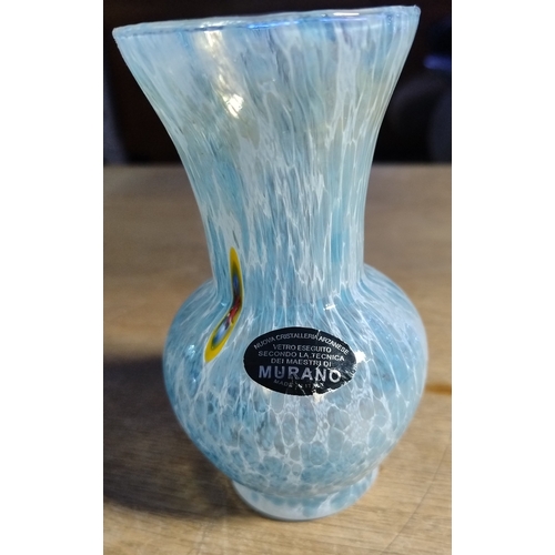 107 - Murano Vetro Eseguito Hand Blown Art Glass Vase