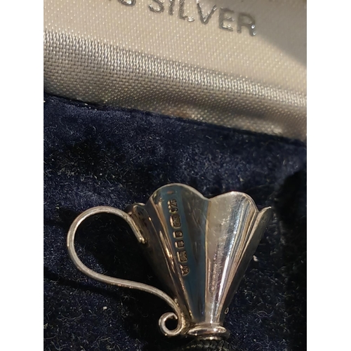 153 - Silver Heart Shaped Scent Bottle And Silver Funnel London 1973 In Box