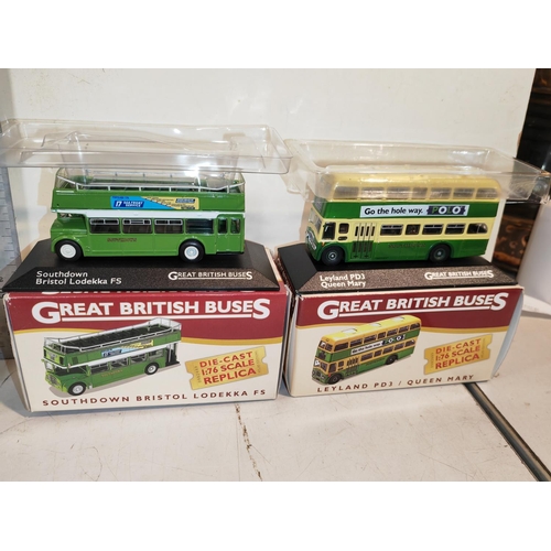 164 - 4 Atlas Great British Buses In Boxes