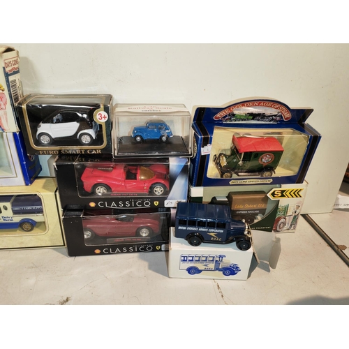 174 - Crate Of 12 Boxed Mixed Diecast Cars Including Days Gone By And Oxford Diecast