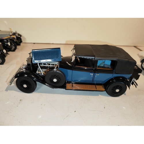 186 - 3 Franklin Mint Diecast Vehicles Including Rolls Royce 1929 Phantom 1, 1936 Bugatti Type 57Sc (Wheel... 