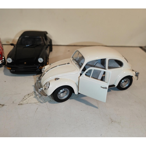 188 - 3 Franklin Mint Diecast Vehicles Including 1967 Volkswagen Beetle, 1988 Porsche 911, 1962 Morris Min... 