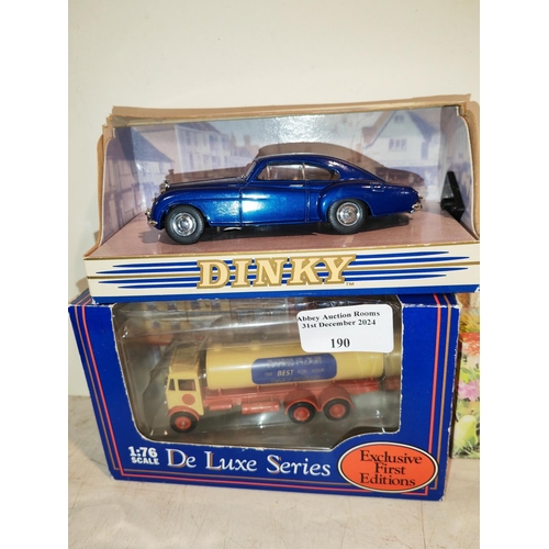 190 - One Dinky, 1 Corgi Diecast Vehicles Boxed Plus Super Car Collection Jaguar , Darling Buds Of May Bus... 