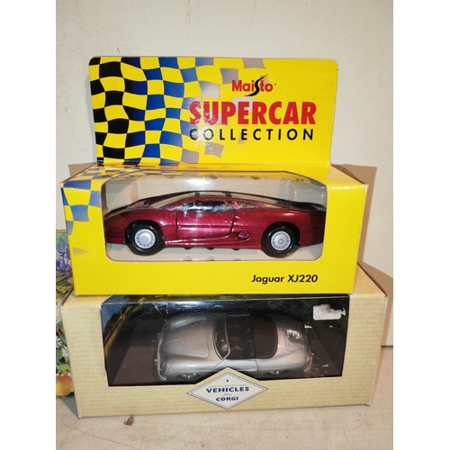 190 - One Dinky, 1 Corgi Diecast Vehicles Boxed Plus Super Car Collection Jaguar , Darling Buds Of May Bus... 