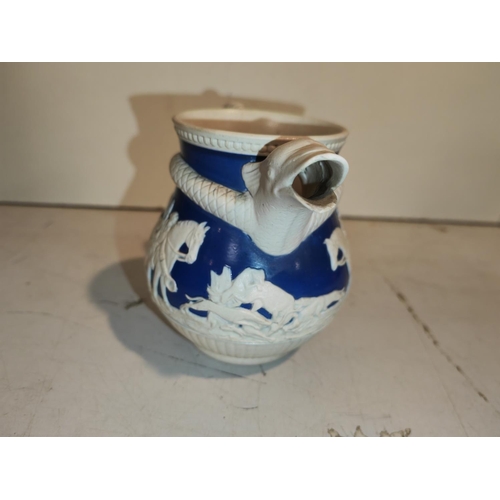 195 - Rare Jasperware Snake Jug