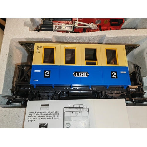 227 - Lgb Train Set Complete With Lights + Sound + Smoke Fully Working - With Extra Track