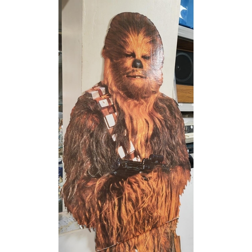 235 - Star Wars Cut Out Of Chewbacca Sign Taped In The Centre Of Sign