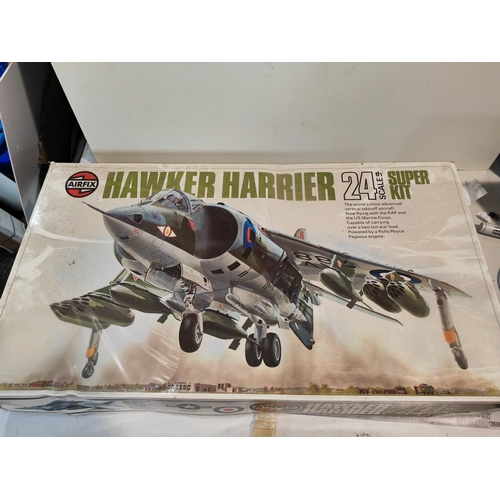 253 - Airfix Hawker Harrier 24Th Scale Super Kit Complete In Box