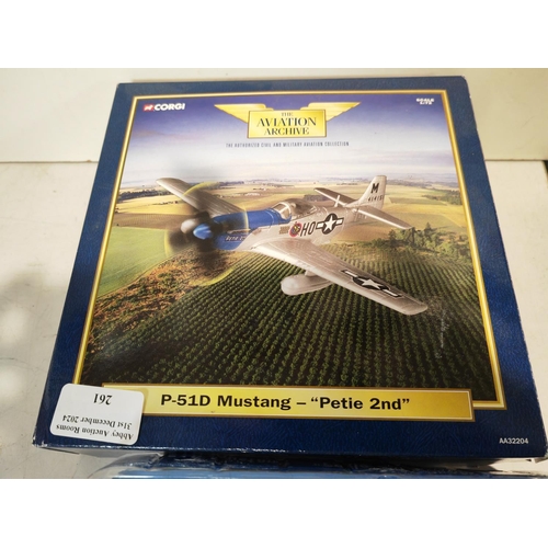 261 - Corgi The Aviation Archive P-51D Mustang 'Petie 2Nd' 2002 Scale 1:72 Plane In Box