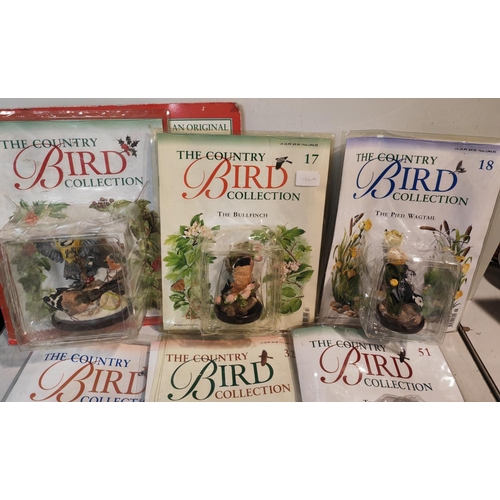 263 - 21 The Country Bird Collection Magazines With Bird Ornaments In Packaging One Without Magazine