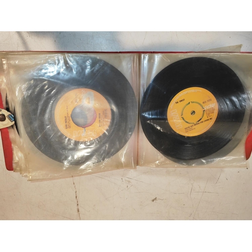 265 - Folder Of Single Records Including Beatles, Bee Gees, Elvis Presley