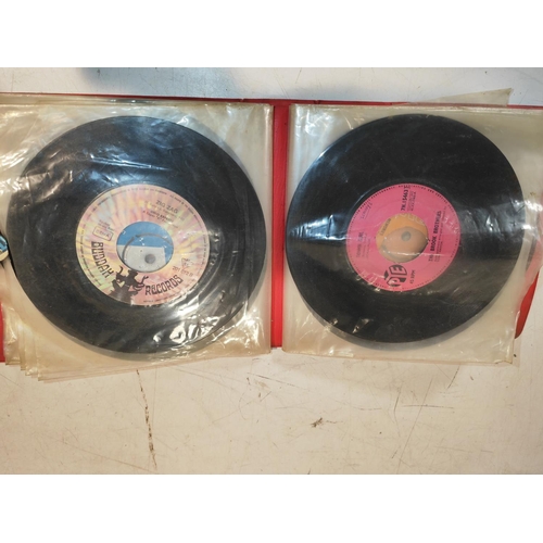 265 - Folder Of Single Records Including Beatles, Bee Gees, Elvis Presley