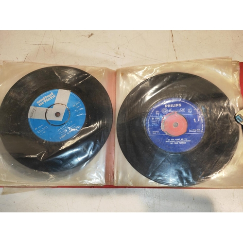 265 - Folder Of Single Records Including Beatles, Bee Gees, Elvis Presley